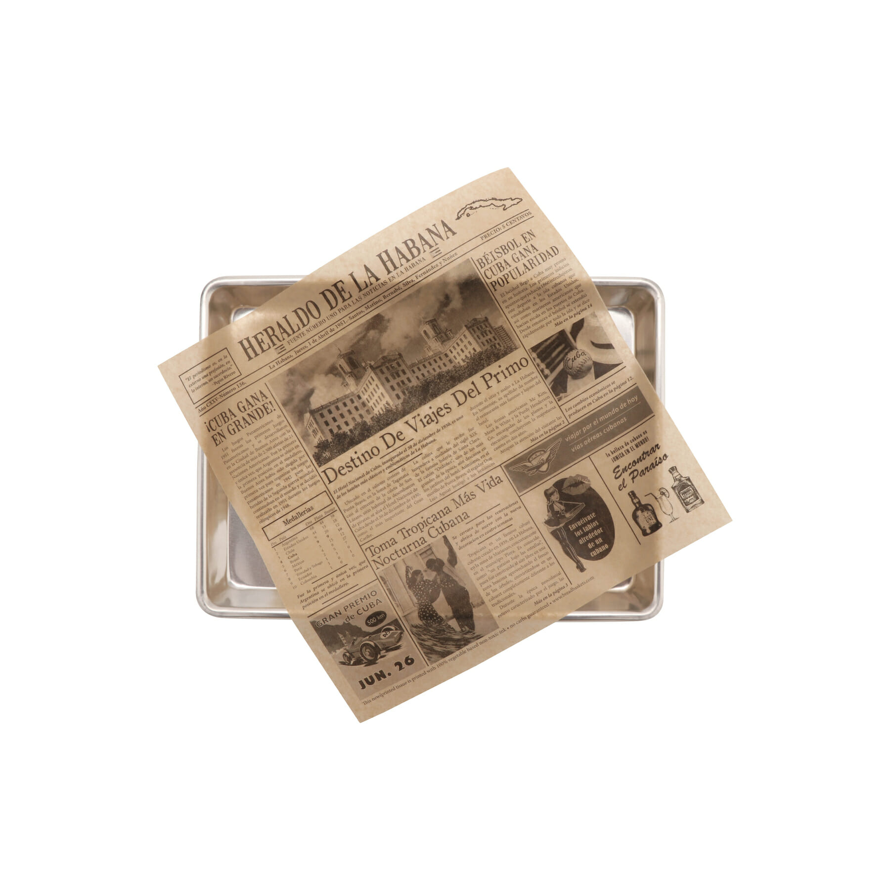 12 x 12 Food-Safe Dublin Newsprint Liner, White, 1000 pieces./cs. –