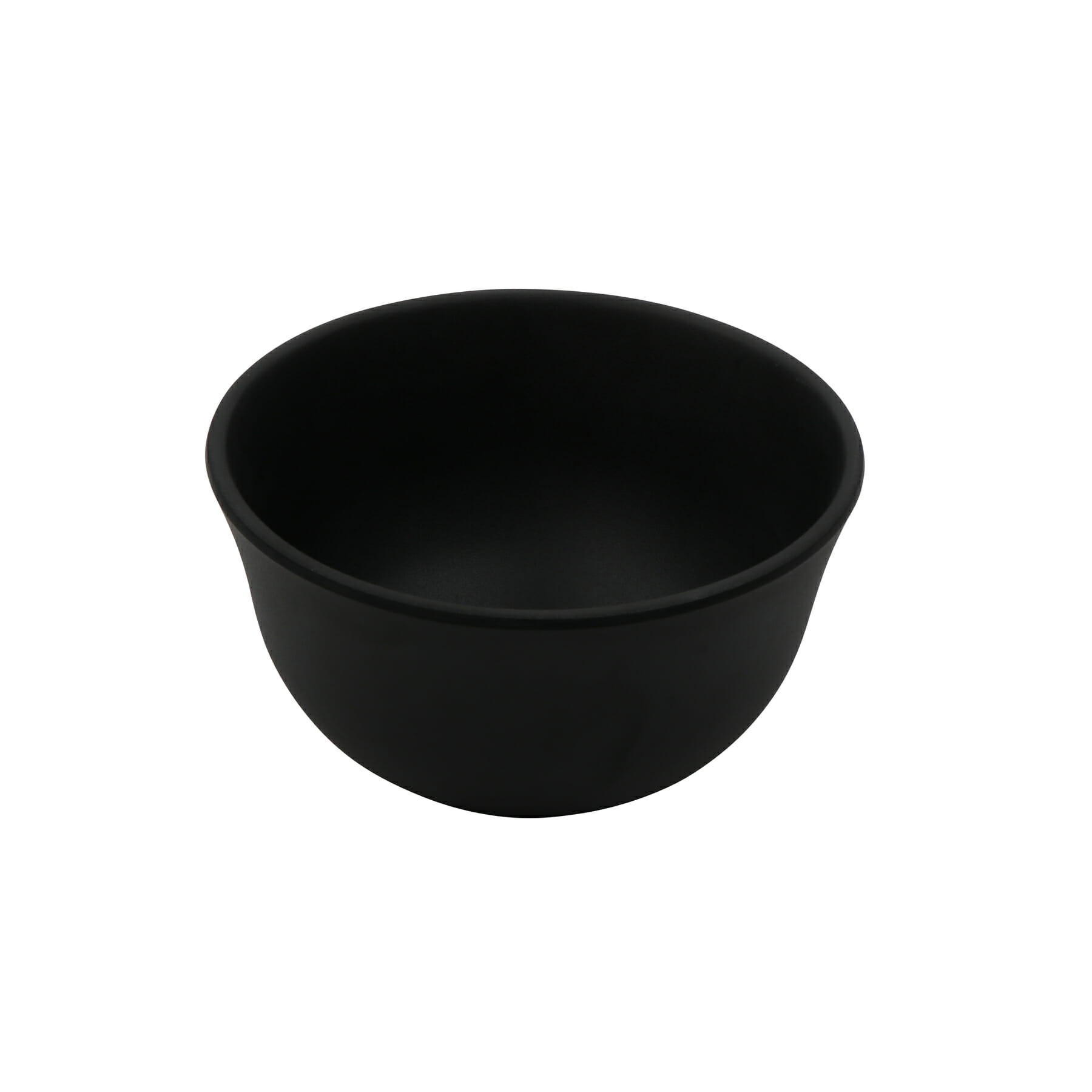 Japanese Rice and Soup Bowls With Lid, All Black, Melamine H
