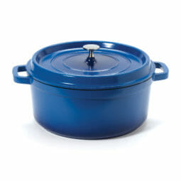 7 qt Enameled Cast Iron Covered Tall Round Dutch Oven - Sunrise