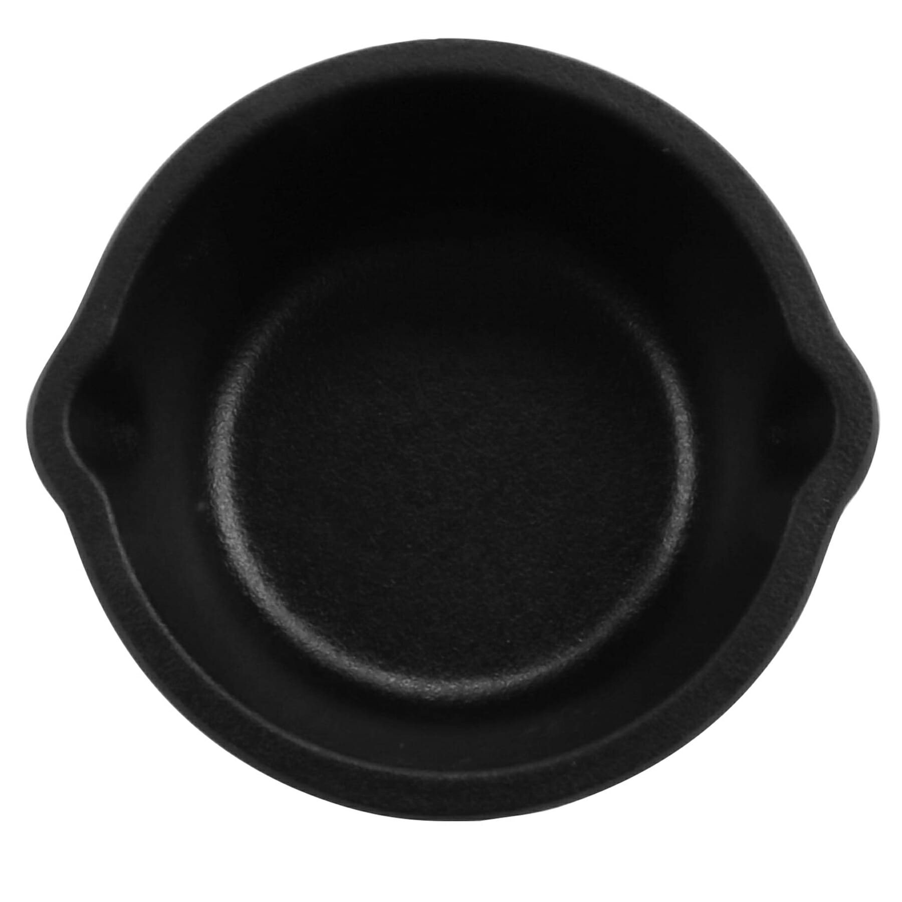 CI-03-BK - 3oz Melamine Cast Iron Ramekin, GET. - G.E.T