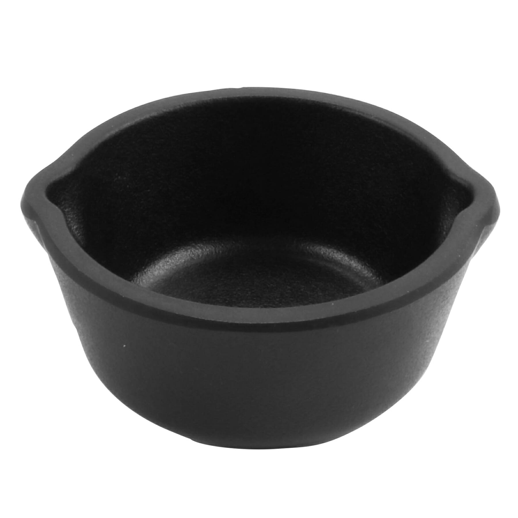 CI-03-BK - 3oz Melamine Cast Iron Ramekin, GET. - G.E.T