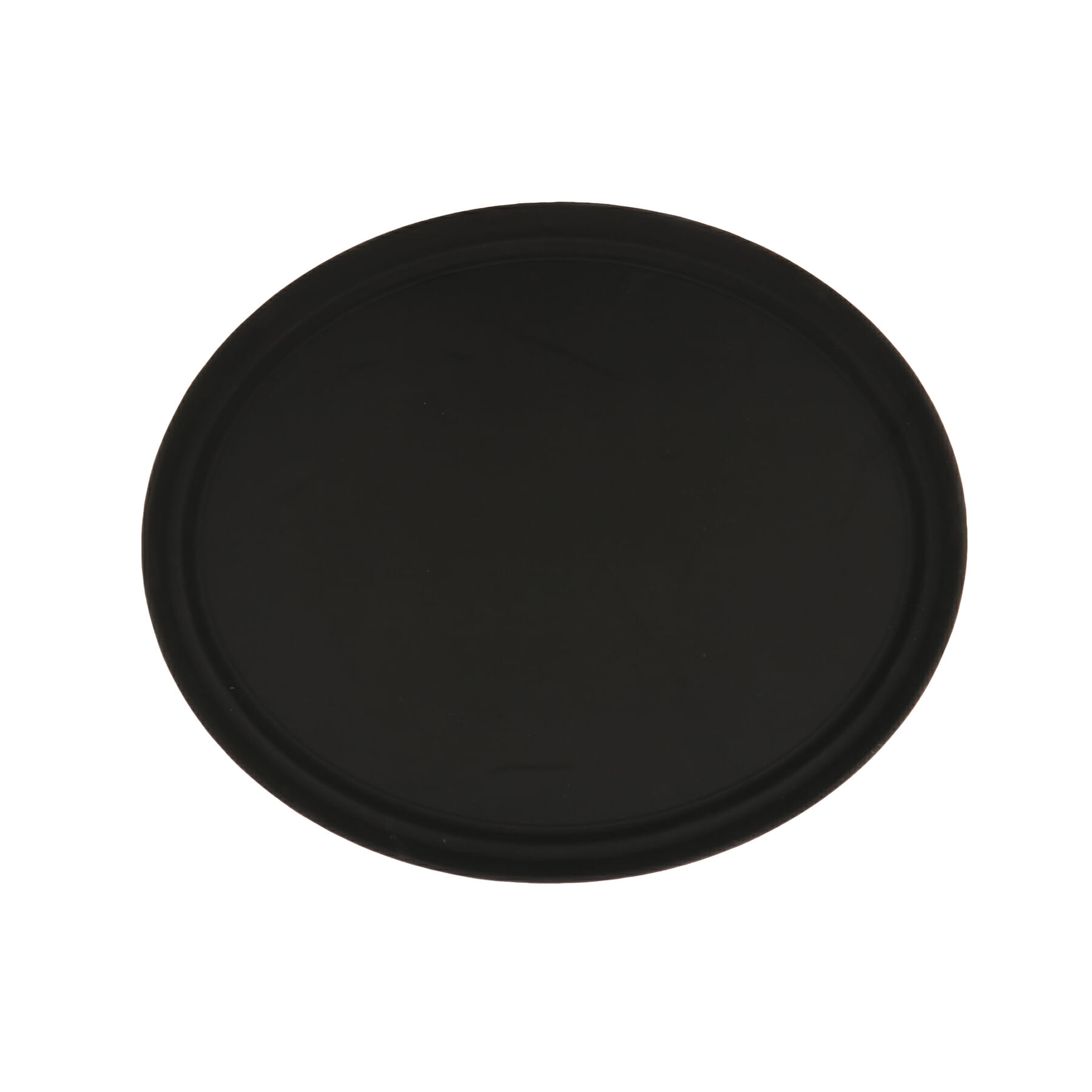 Choice 29 x 24 Black Oval Non-Skid Serving Tray