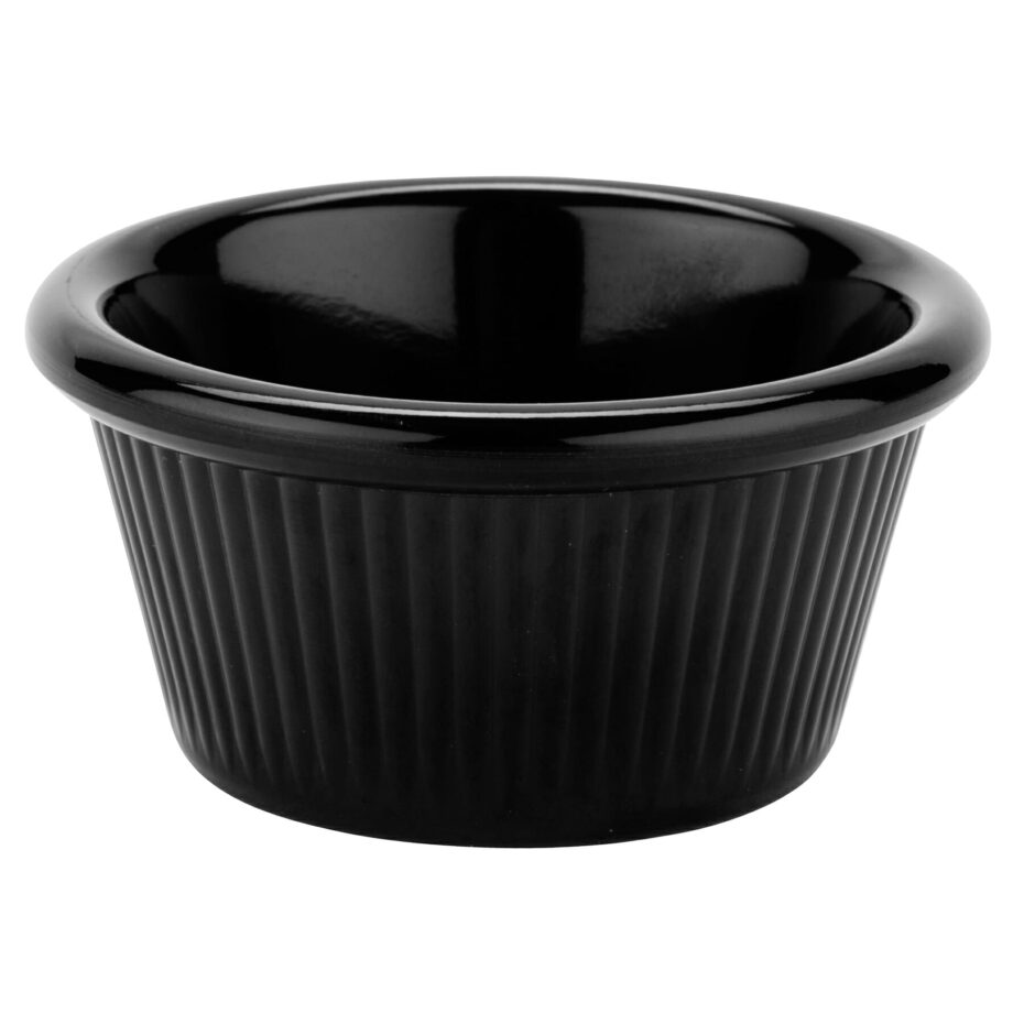 RM387BK 2 oz., 3" Fluted Ramekin, 1.5" Deep G.E.T