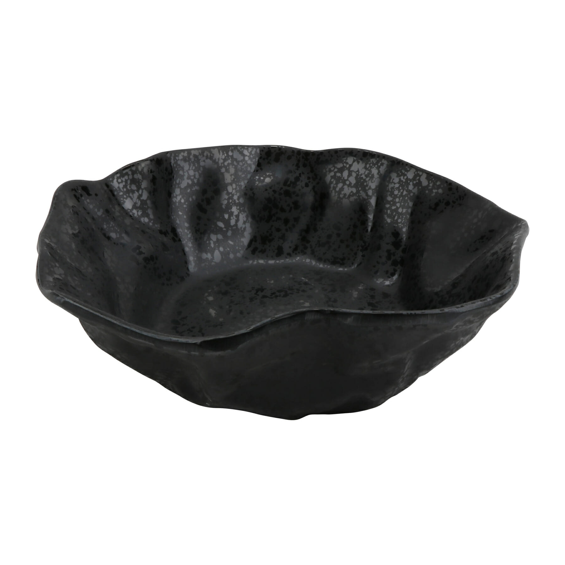RNX204 - 23.67 oz rainex showered black medium melamine bowl, 7.5L x 7.5W  x 1.5H, GET, cheforward - G.E.T