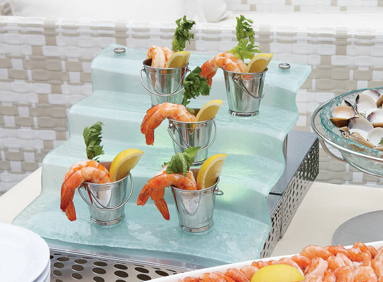 small-plate-dining-metal-pails-outdoor-seafood-buffet-display.jpg