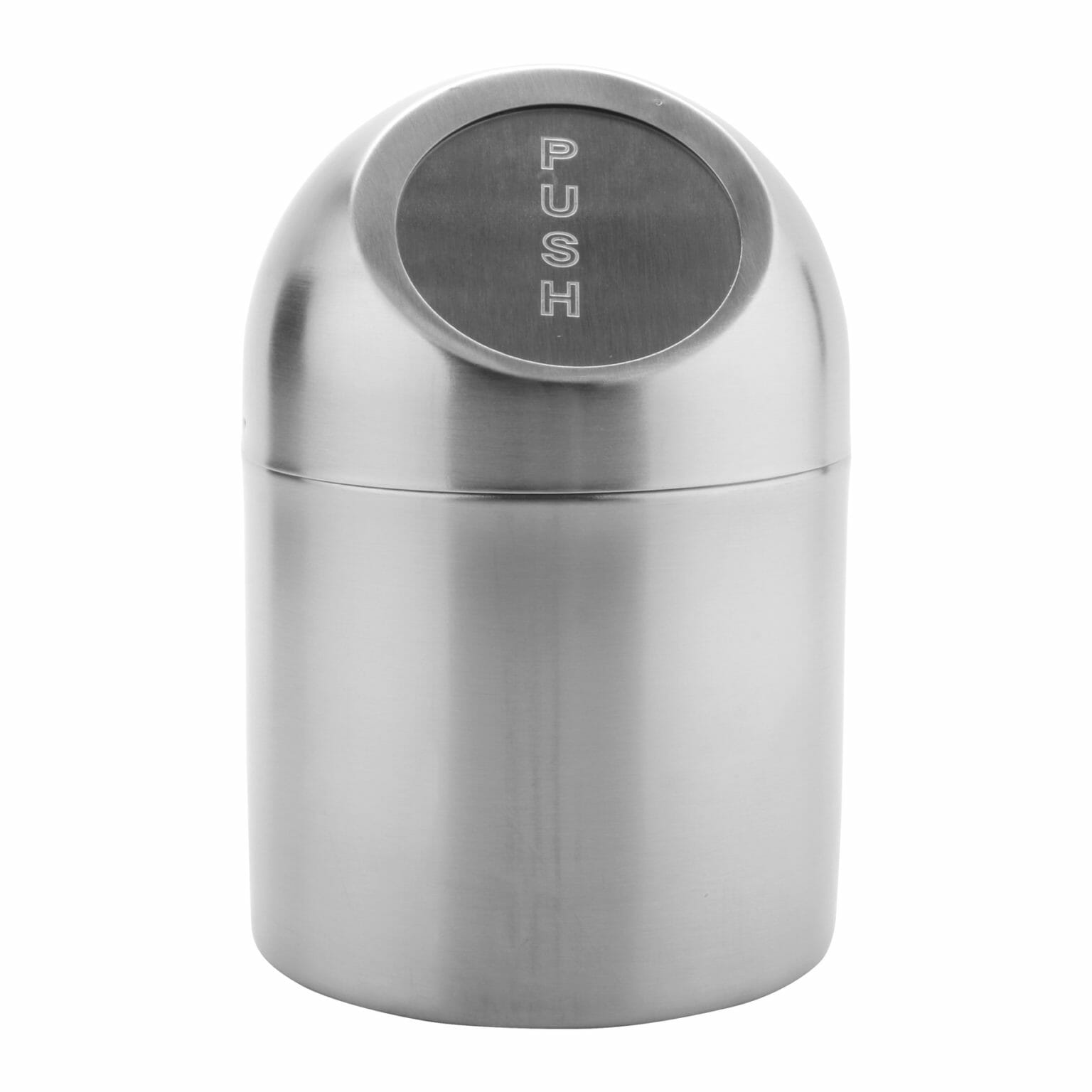 SSTB6 4.75" Stainless Steel Table Top Trash Can, 4.75" Flap Lid, 7.5" tall G.E.T