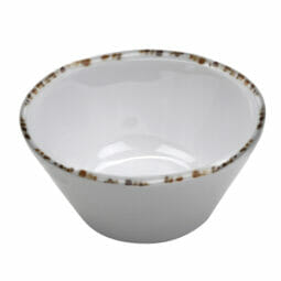 B-3-UM - 3 oz. Melamine, Irregular Ramekin, Small Round Side Dish Bowl, Sauce Cup, (3.5 oz. rim-full), 3.25" Top Dia., 1.25" Deep, G.E.T Urban Mill