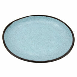 CS-90-GBL - 9" Speckled Grayish Blue, Melamine, Small Round Coupe Dinner Plate, G.E.T. Pottery Market Matte