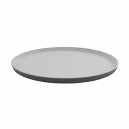 RO-1410-WM/GRM - 14" x 10" Melamine Oval Platter, White Matte inside/ Gray Matte outside, GET. Roca.