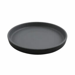 RP-7-GRM/BKM - 7" Round Melamine Dinner plate, Gray Matte inside/ Black Matte outside, GET. Roca.