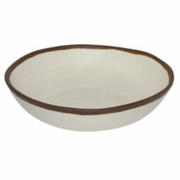 B-310-CRM - 1.5 qt. Cream, Melamine, Large Entree Salad, Pasta Bowl, (1.9 qt. rim-full), 10" Top Dia., 2.25" Deep, G.E.T. Pottery Market Glazed