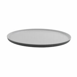 RO-2016-WS/GRM - 20"x 16" Melamine Oval Platter, Glossy White inside/ Gray Matte outside, GET. Roca.