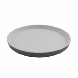 RP-9-WM/GRM - 9" Round Melamine Dinner plate, White Matte inside/ Gray Matte outside, GET. Roca.