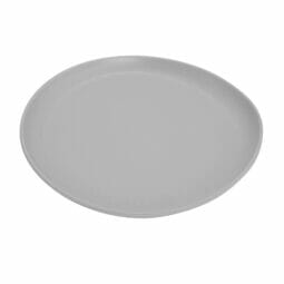 CS-610-LG - 6" Light Gray, Melamine, Small Serving Plate, 0.65" H, G.E.T. Riverstone