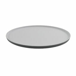 RO-2016-WM/GRM - 20" x 16" Melamine Oval Platter, White Matte inside/ Gray Matte outside, GET. Roca.