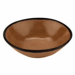 B-180-TP - 16 oz. Speckled Taupe, Melamine, Salad Bowl, (20 oz. rim-full), 7" Top Dia., 1.75" Deep, G.E.T. Pottery Market Matte