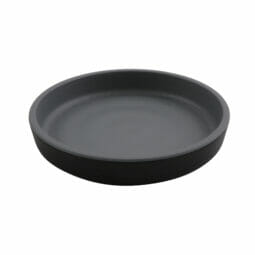 RP-5-GRM/BKM - 5" Round Melamine Dinner plate, Gray Matte inside/ Black Matte outside, GET. Roca.