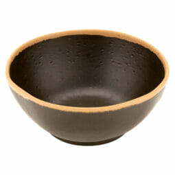 B-303-BR - 1 qt. Brown, Melamine, Large Salad Bowl, (1.2 qt. rim-full), 7" Top Dia., 2.5" Deep, G.E.T. Pottery Market Glazed