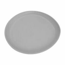 CS-910-LG - 9.1" Light Gray, Melamine, Small Round Coupe Dinner Plate, G.E.T. Riverstone