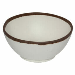 B-302-CRM - 20 oz. Cream, Melamine, Round Entree Bowl, (28 oz. rim-full), 6.25" Top Dia., 2.25" Deep, G.E.T. Pottery Market Glazed