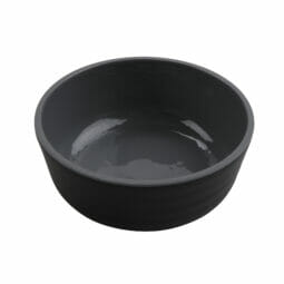 RB-15-GRS/BKM - 15 oz Soup/Salad Melamine Bowl (20 oz Rim Full), Glossy Gray inside/ Black Matte outside, GET. Roca.