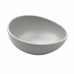 B-401-LG - 1.5 oz. Light Gray, Melamine, Ramekin/Small Oval Sauce Cup, (2 oz. rim-full), 1" H, (1.6" Max H), 3.5" L x 3" W, 1" Deep, G.E.T. Riverstone