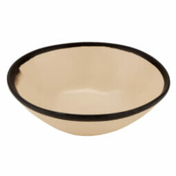 B-180-MA - 16 oz. Manila, Melamine, Salad Bowl, (20 oz. rim-full), 7" Top Dia., 1.75" Deep, G.E.T. Pottery Market Matte
