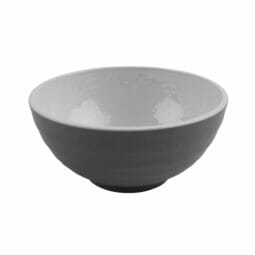 RB-70-WS/GRM - 7" Ramen - 32 oz Melamine Bowl, Glossy White inside/ Gray Matte outside, GET. Roca.