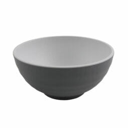 RB-70-WM/GRM - 7" Ramen - 32oz Melamine Bowl, White Matte inside/ Gray Matte outside, GET. Roca.