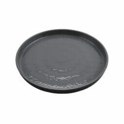 RP-9-GRS/BKM - 9" Round Edged Melamine Dinner Plate, Glossy Gray inside/ Black Matte outside, GET. Roca.