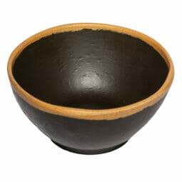 B-299-BR - 10 oz. Brown, Melamine, Soup, Salad, or Pasta Nappie Bowl, (13 oz. rim-full), 5" Top Dia., 2" Deep, G.E.T. Pottery Market Glazed