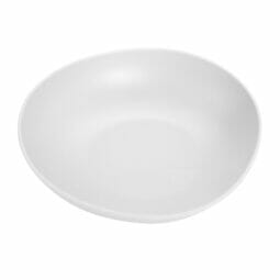 B-4500-W - 28 oz. White, Melamine, Large Salad Bowl, (38 oz. rim-full), 1.7" H, (2.4" Max H),  G.E.T. Riverstone
