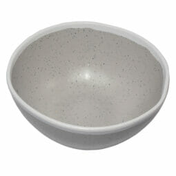 B-302-DVG - 20 oz. Dove Gray, Melamine, Round Entree Bowl, (28 oz. rim-full), 6.25" Top Dia., 2.25" Deep, G.E.T. Pottery Market Glazed