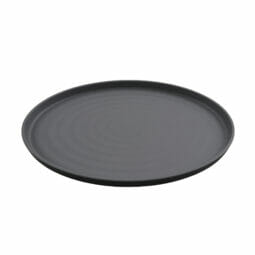 RO-1410-GRM/BKM - 14" x 10" Melamine Oval Platter, Gray Matte inside/ Black Matte outside, GET. Roca.