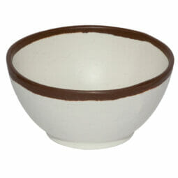 B-299-CRM - 10 oz. Cream, Melamine, Soup, Salad, or Pasta Nappie Bowl, (13 oz. rim-full), 5" Top Dia., 2" Deep, G.E.T. Pottery Market Glazed