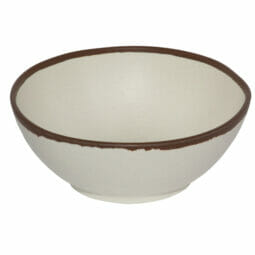 B-305-CRM - 1.5 qt. Cream, Melamine, Large Entree Bowl, (1.7 qt. rim-full), 8.25" Top Dia., 2.75" Deep, G.E.T. Pottery Market Glazed