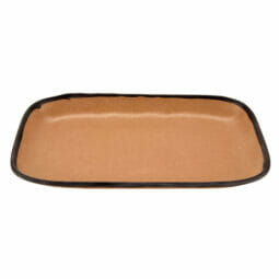 CS-1170-TP - 12" x 7.5" Speckled Taupe, Melamine, Rectangular Dinner Plate, G.E.T. Pottery Market Matte