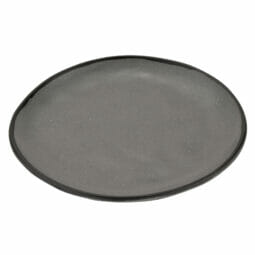 CS-90-GR - 9" Speckled Gray, Melamine, Small Round Coupe Dinner Plate, G.E.T. Pottery Market Matte