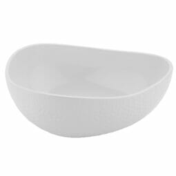 CS-1090-CN-W - 3 qt. (3 qt. rim-full), 10.5" x 9" x 7" Freestyle Triangle Bowl, 4" deep