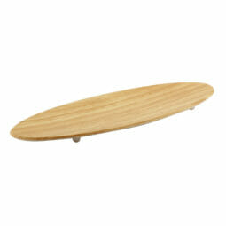 SB-2510-BAM - 25.5" x 10.25" Surf Board Shapped Faux Bamboo Melamine Oval Serving Platter, G.E.T. Granville
