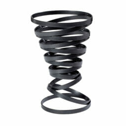 WB-557-MG - 4.5" Dia., Round Metal Gray Wire French Fry Cone Basket, Cyclone, 7" tall