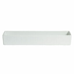 COMP17-MOD-WW - 6.3 qt., 19.25" x 11.5" Rectangular Straight Sided Salad Bar Bowl, 2.5" Deep, Bugambilia MOD Smooth Finish, White, (Stocked)