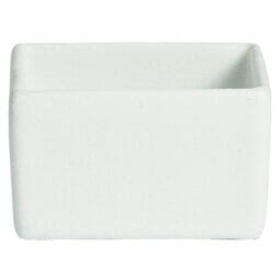 COMP03-MOD-WW - 3.9 qt., 10" Square Straight Sided Salad Bar Bowl, 3" Deep, Bugambilia MOD Smooth Finish, White, (Stocked)
