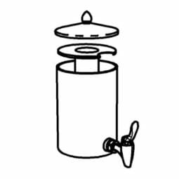 8161012 - 2.6 qt. / 0.7 gal. / 2.5L Replacement Container for Elegance Juice Dispenser. Includes Crushed Ice Tube, Colani Faucet/Spigot, and Lid w/Handle. FRILICH EB562E (Fits ESC025E Juice Dispenser)