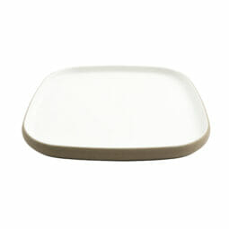 21376-TOH/SND - 12" hatch touch of honey interior/sandstone exterior square melamine plate, 12"L x 12"W x 1"H, GET, cheforward
