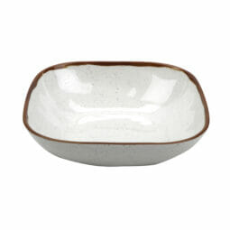 SB-80-RM - 2.5 qt. Melamine, Square Large Display Bowl, (2.6 qt. rim-full), 10" x 2.5 Deep, G.E.T. Rustic Mill