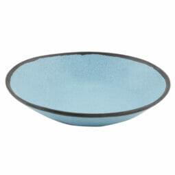 B-420-GBL - 1.3 qt. Speckled Grayish Blue, Melamine, Large Salad/Pasta Bowl, (1.4 qt. rim-full), 10" Top Dia., 1.75" Deep, G.E.T. Pottery Market Matte