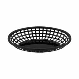 OB-938-BK - 9.5" x 6" Oval Basket, 2" Deep