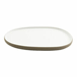 21280-TOH/SND - 16.1" hatch touch of honey interior/sandstone exterior extra large oblong melamine platter, 16.1"L x 10.1"W x 1"H, GET, cheforward
