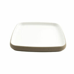 21374-TOH/SND - 8.5" hatch touch of honey interior/sandstone exterior square melamine plate, 8.5"L x 8.5"W x 1"H, GET, cheforward